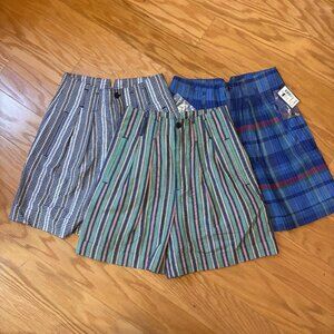 The Limited (3 PAIRS) Size 2 Vintage Plaid Walking Shorts High V Waist Pockets